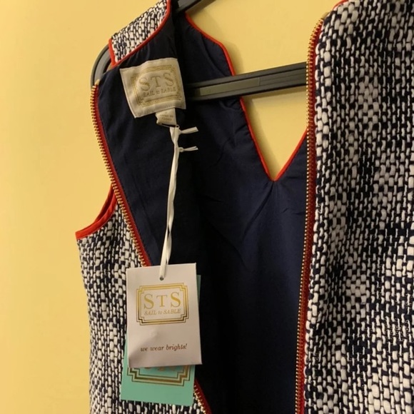 Sail To Sable Dress Tweed Dress Preppy Dress NWT ✨ - Picture 5 of 5